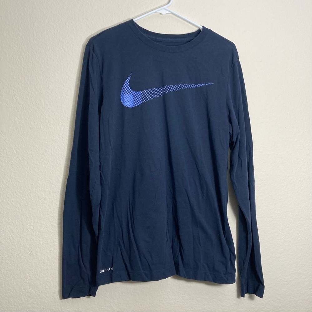 Nike Swoosh Long Sleeve - Blue - Small